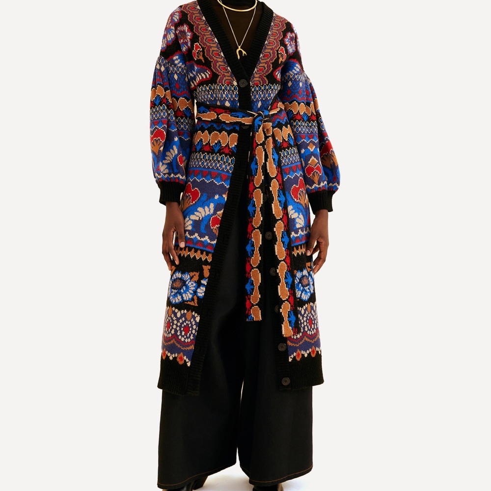 Farm Rio Multicolor Patterned Cardigan - Picture 2 of 14